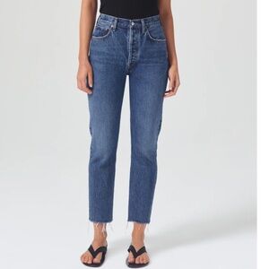 AGOLDE RILEY HIGH RISE STRAIGHT CROP JEANS
IN SPHERE